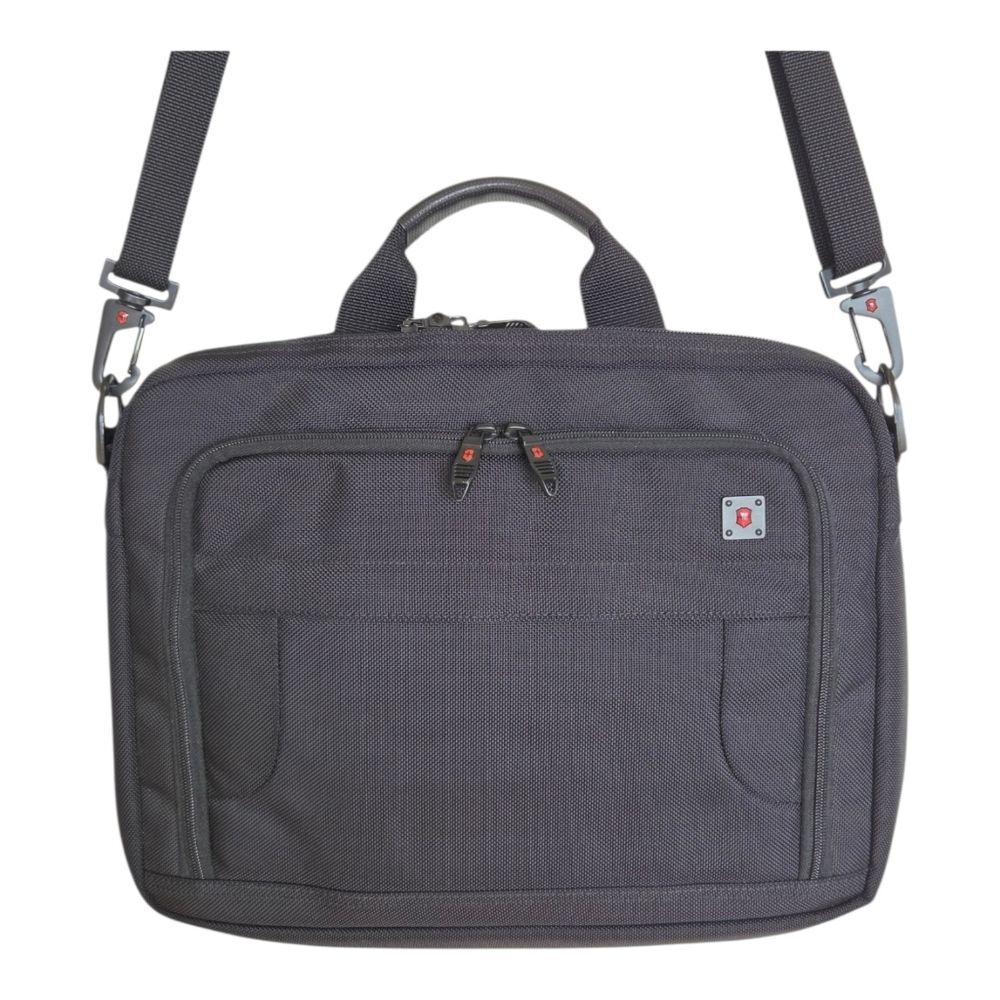Swiss Army Business Gear Laptop Briefcase Web Recruit Victorinox Black NEW - Picture 3 of 16